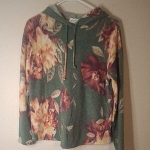 Exclusive One Floral Green Hoodie size medium